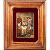 ANTIQUE PORCELAIN HAND PAINTED