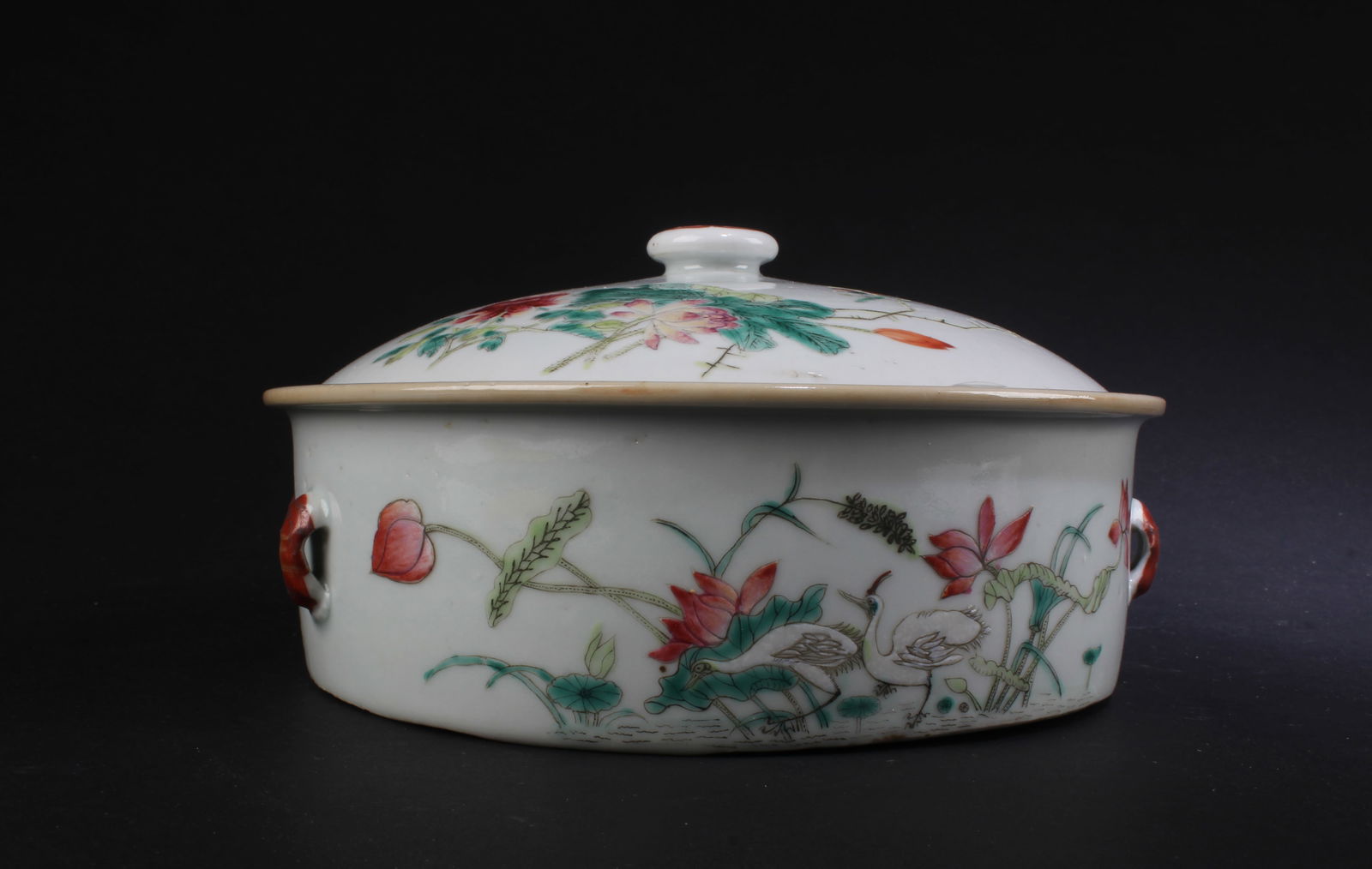 ANTIQUE PORCELAIN ROUND