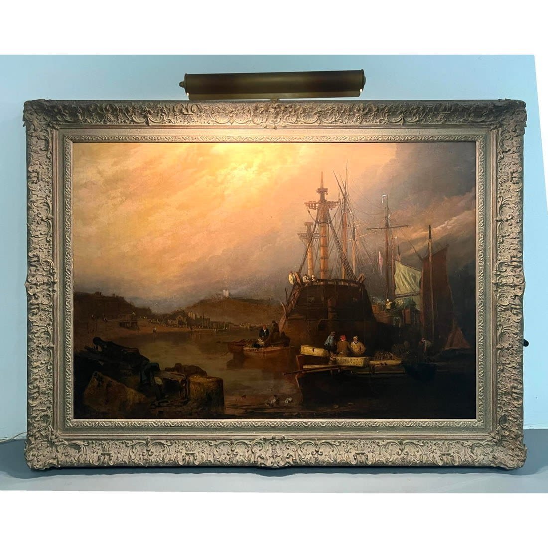 Antique Port Scene Vintage