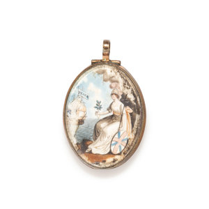 ANTIQUE, PORTRAIT MINIATURE PENDANT