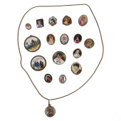 ANTIQUE PORTRAIT PENDANT & BRO