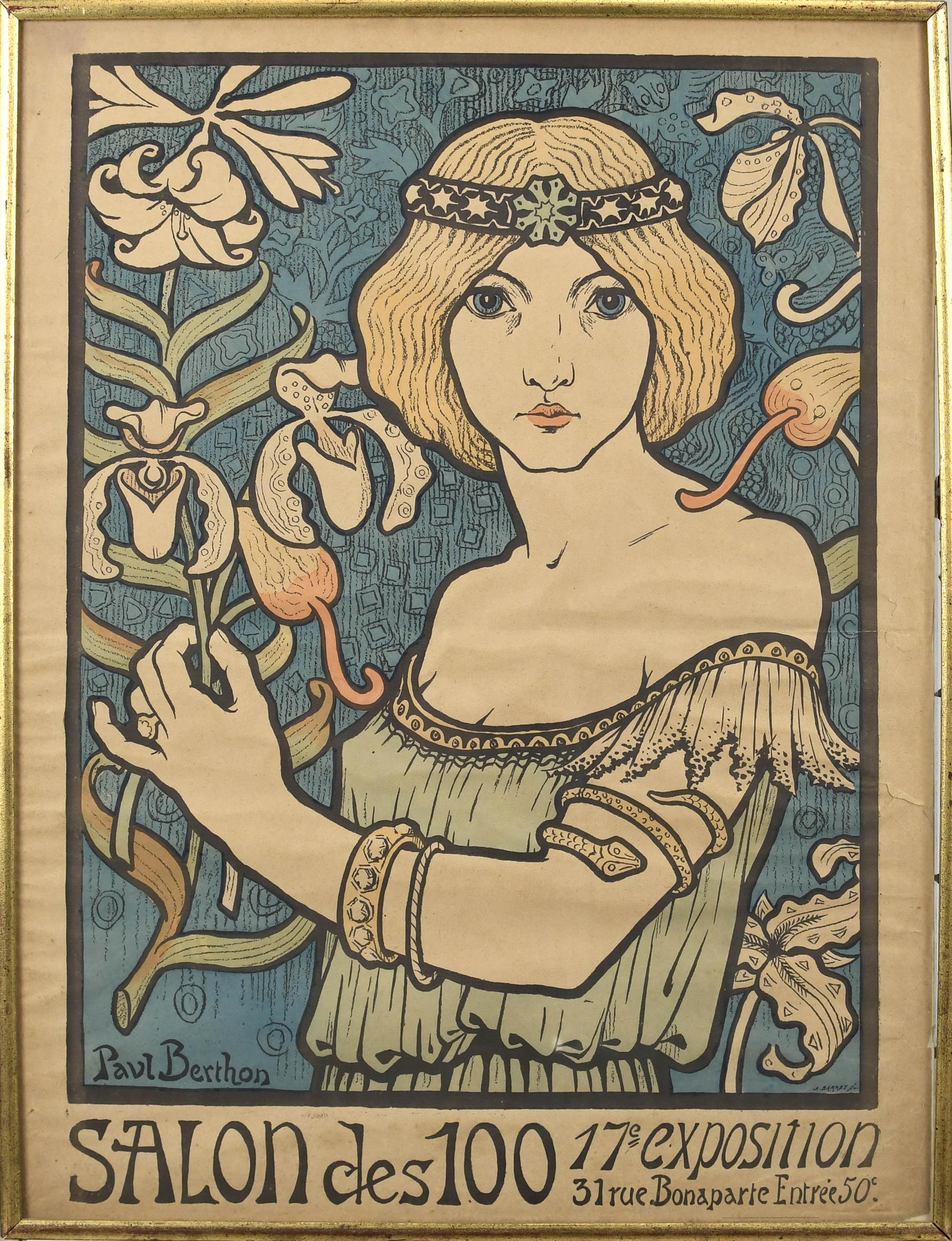 ANTIQUE POSTER, SALON DES 100. Paul