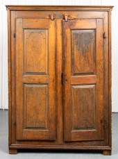 ANTIQUE PRIMITIVE CARVED OAK C