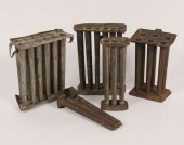 Antique primitive tin candle m