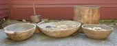 ANTIQUE PRIMITIVE WOODEN WARE.