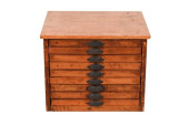 ANTIQUE PRINT FILING CABINET W