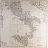 ANTIQUE PRINT MAP OF ITALY - 1