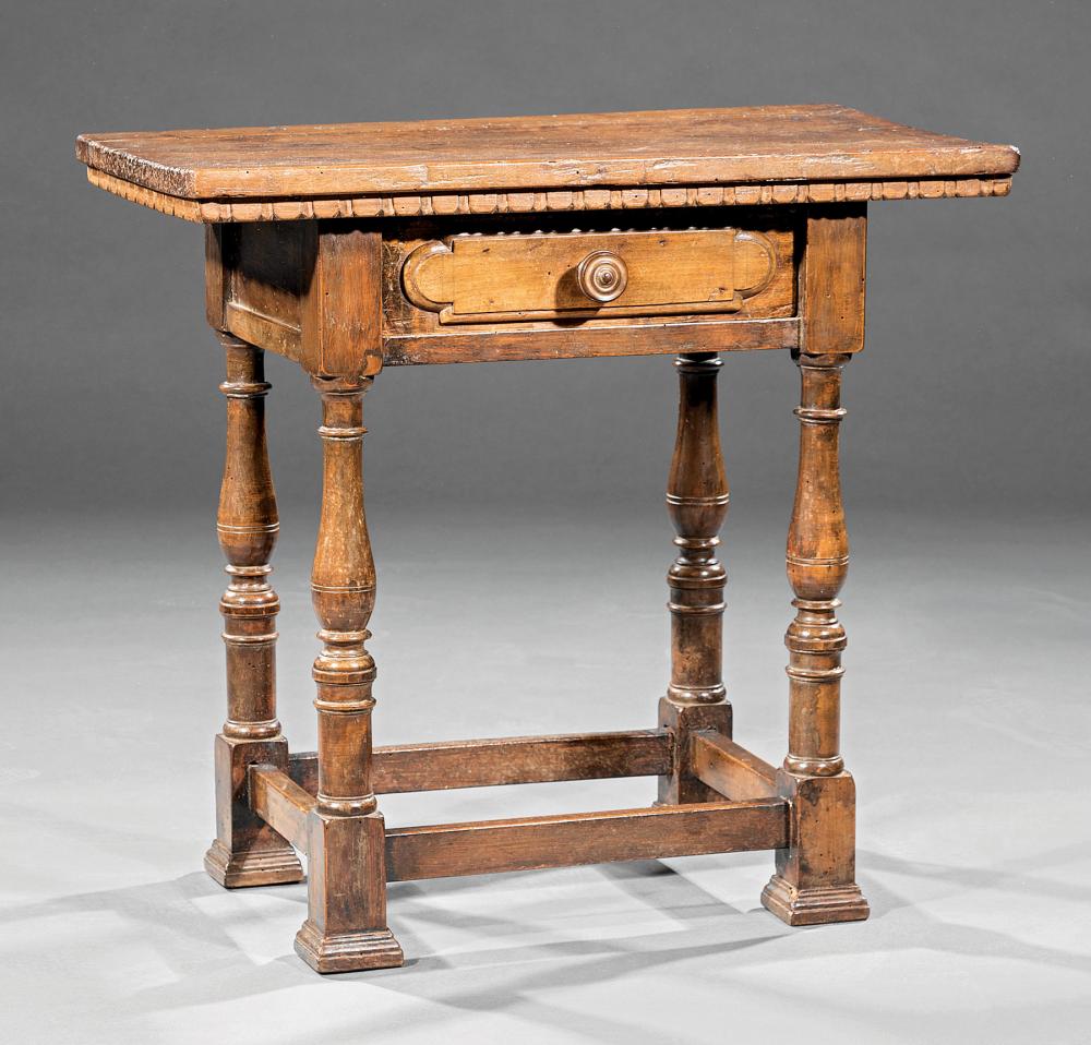 ANTIQUE PROVINCIAL CARVED WALNUT