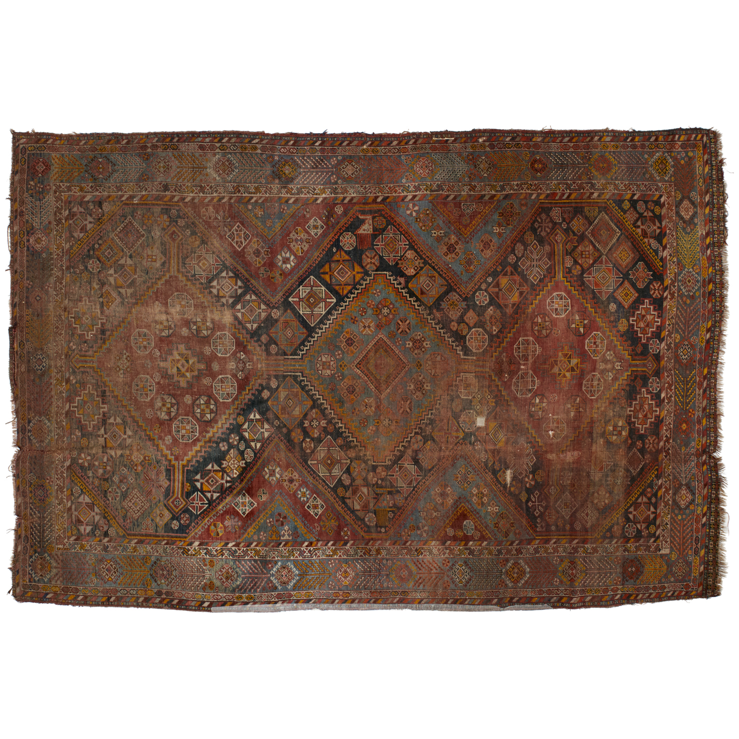 ANTIQUE QASHQAI CARPET Late 19th