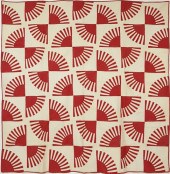 ANTIQUE RED AND WHITE QUARTER