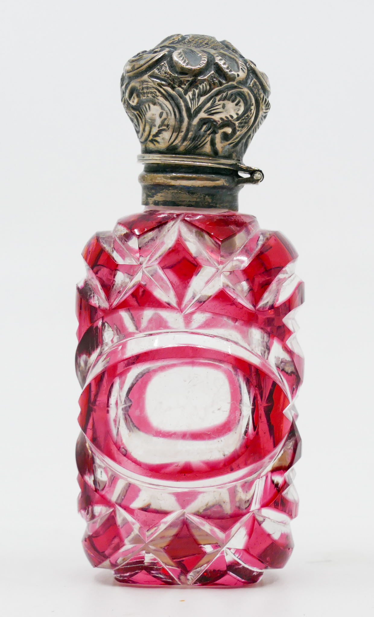 Antique Red Cut to Clear Glass