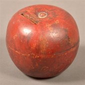 ANTIQUE REDWARE APPLE FORM STI