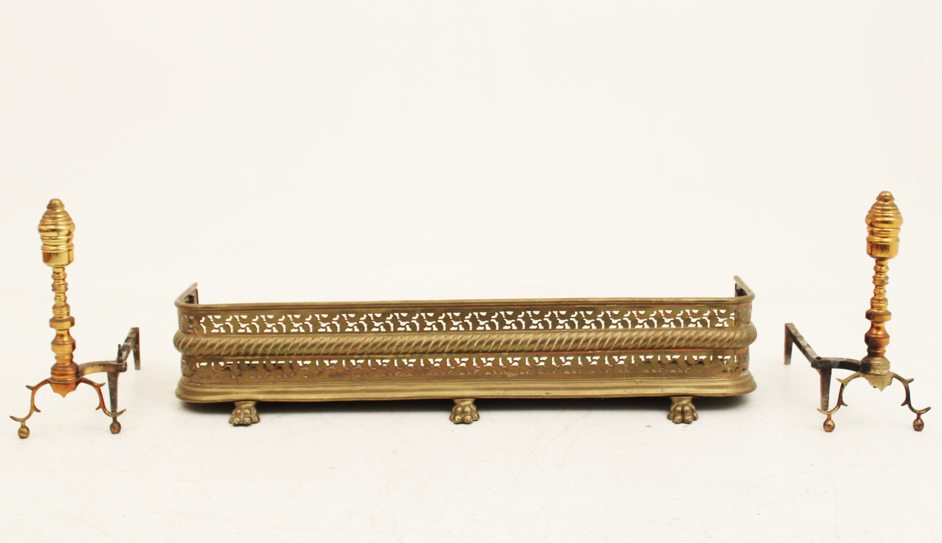 ANTIQUE REGENCY FIRE FENDER AND PR.