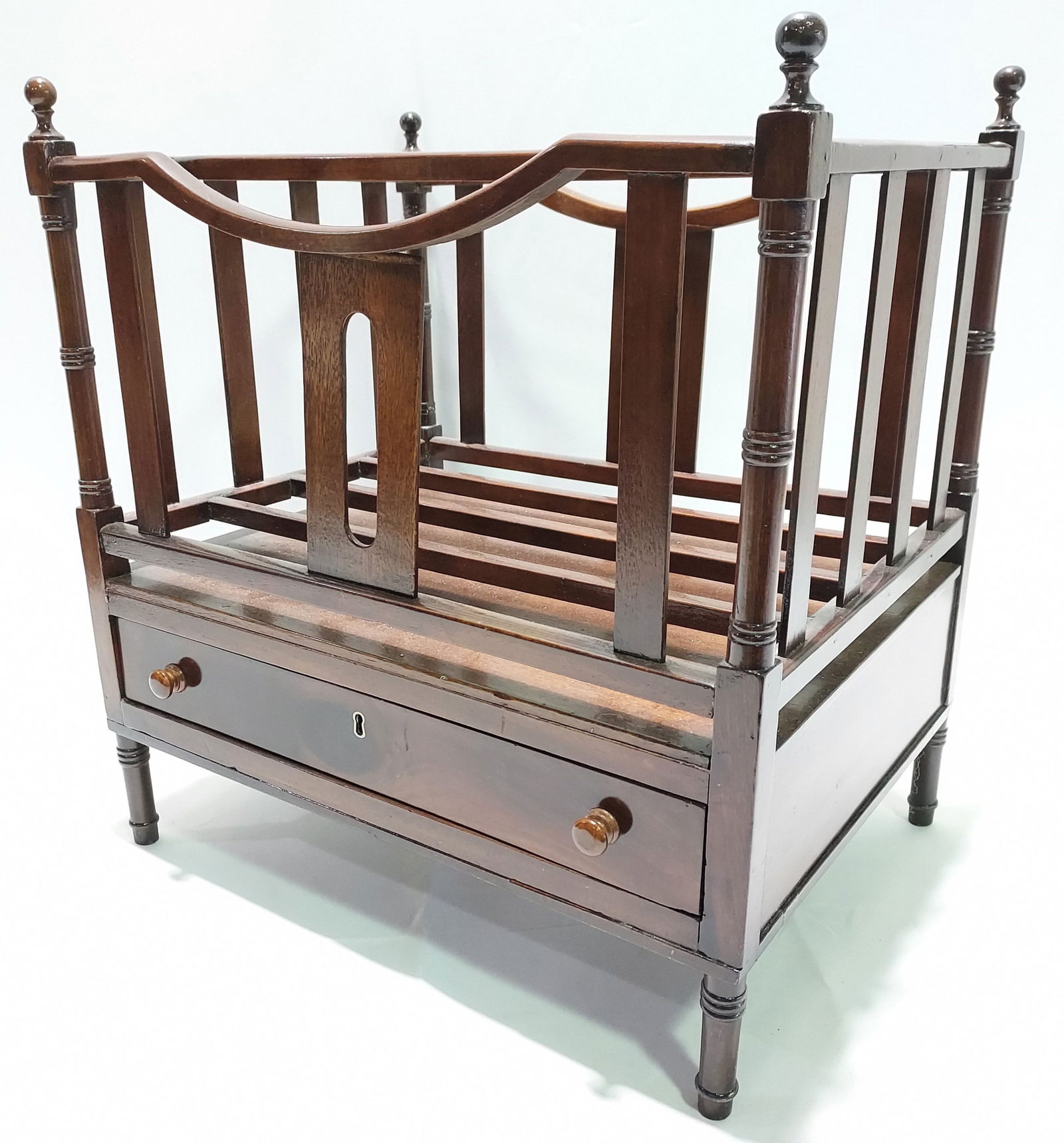 ANTIQUE REGENCY MAHOGANY CANTERBURY