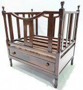 ANTIQUE REGENCY MAHOGANY CANTE