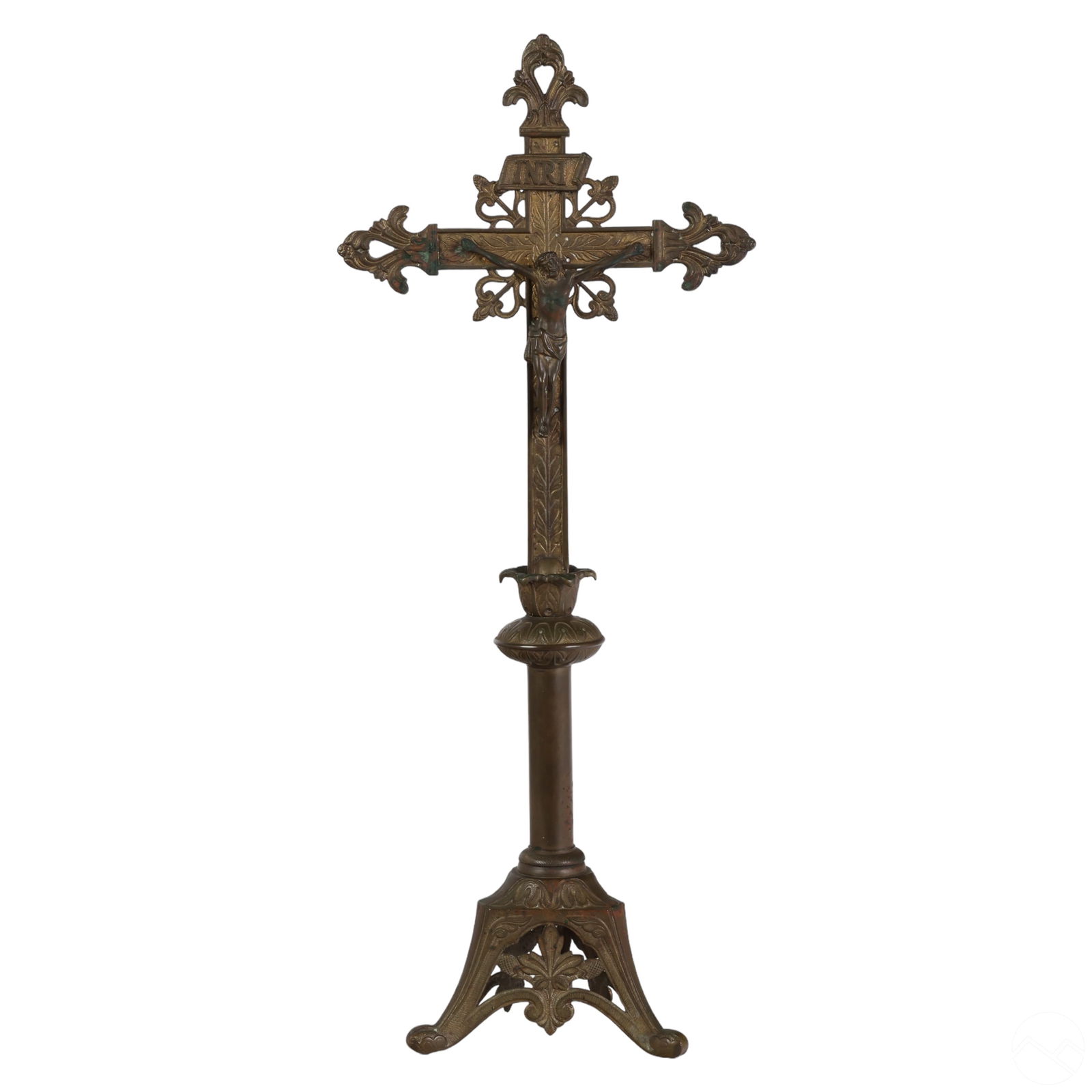 ANTIQUE RELIGIOUS BRASS CHRISTIAN