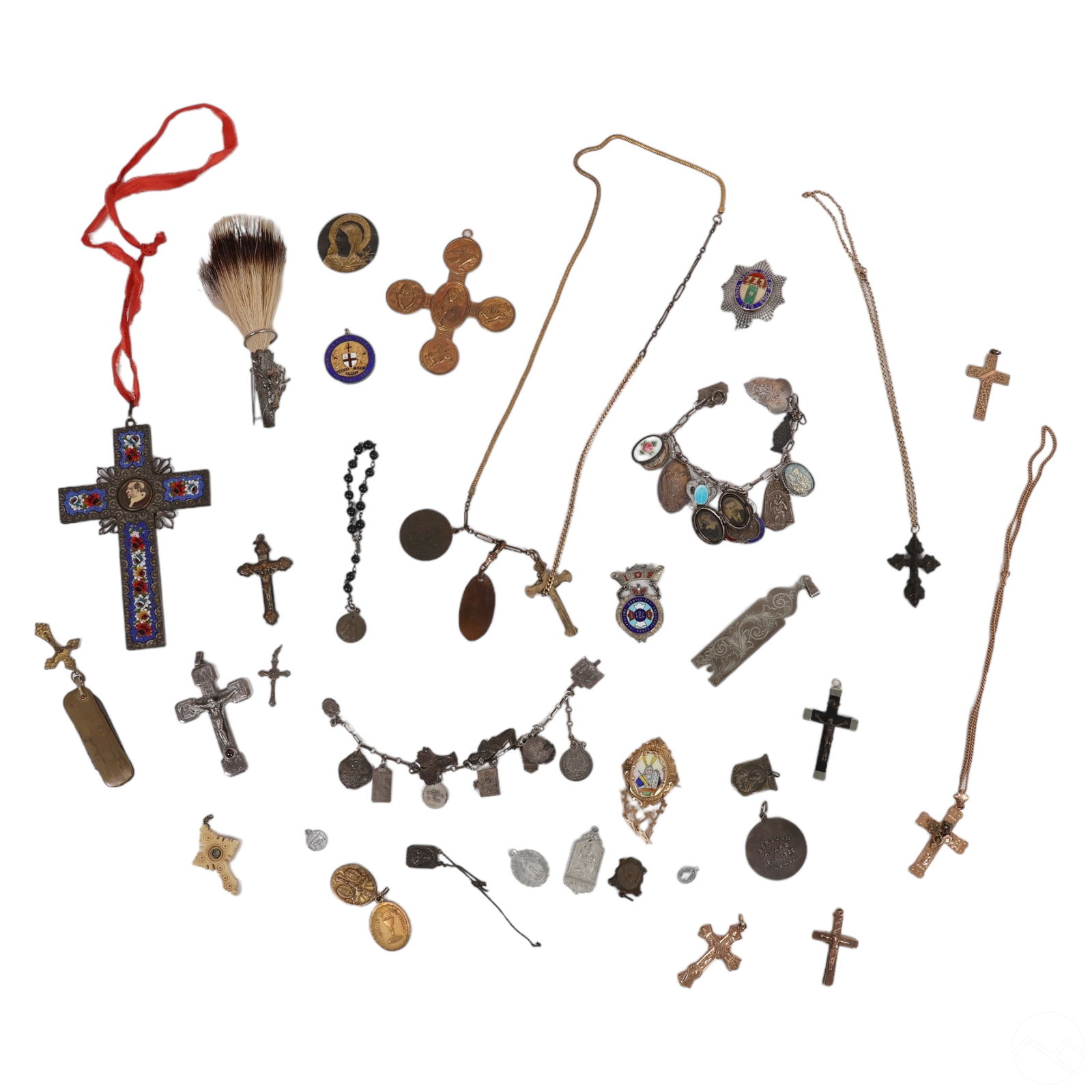 ANTIQUE RELIGIOUS PENDANT CROSS &
