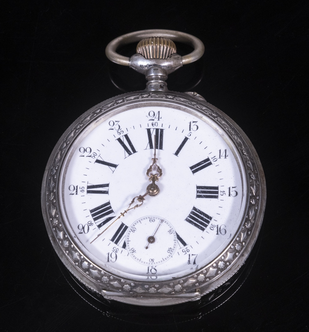 ANTIQUE REMONTOIR SILVER POCKET