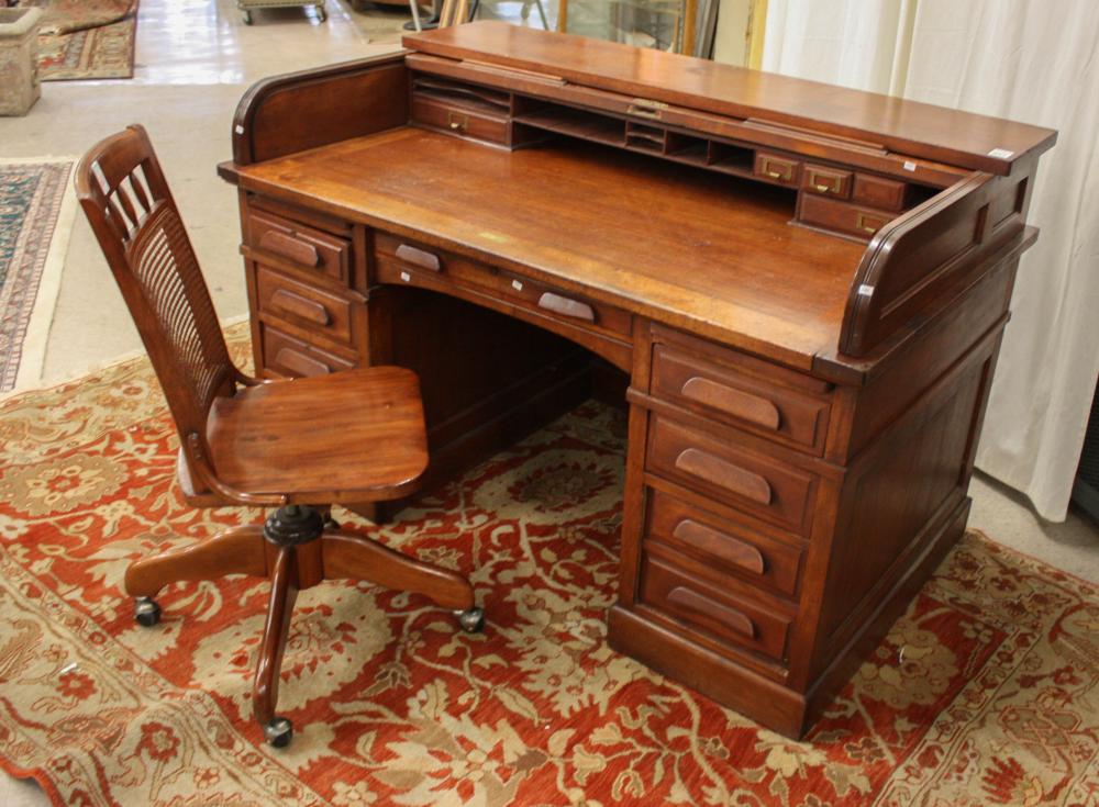 ANTIQUE ROLL-TOP DESKANTIQUE