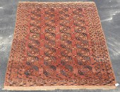 ANTIQUE ROOM SIZE BOKARA RUG.