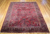 ANTIQUE ROOM SIZE SAROUK RUG,