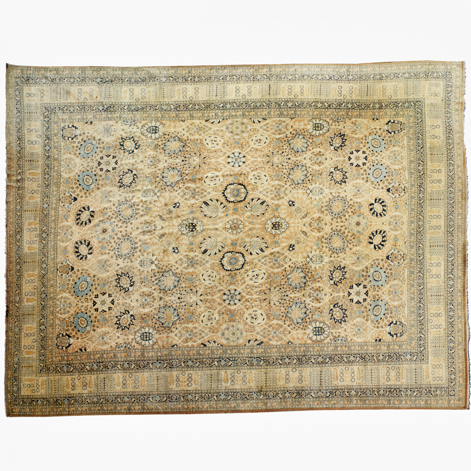 ANTIQUE ROOM-SIZE TABRIZ CARPET