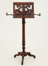 ANTIQUE ROSEWOOD MUSIC STAND/L