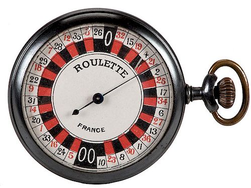 ANTIQUE ROULETTE WHEEL POCKET WATCH
