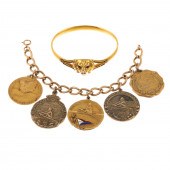 ANTIQUE ROWING CHARM BRACELET