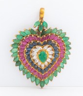 ANTIQUE RUBY EMERALD SAPPHIRE