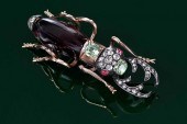 ANTIQUE RUSSIAN 14KT. AND GEMS