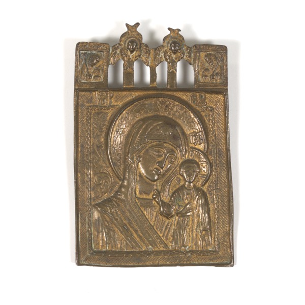 ANTIQUE RUSSIAN BRONZE ICON "MOTHER