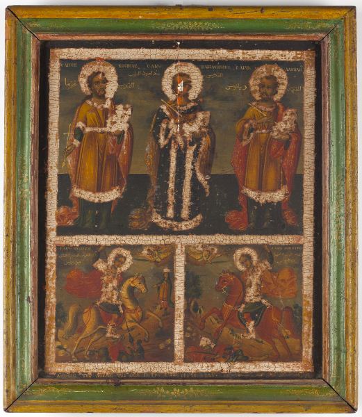 Antique Russian Iconoil and gold