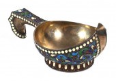 ANTIQUE RUSSIAN KOVSH SILVER E