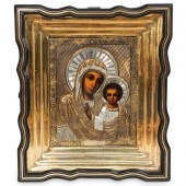 ANTIQUE RUSSIAN MADONNA & CHIL