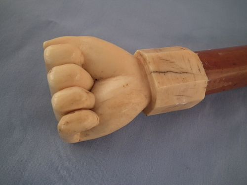 ANTIQUE SAILOR FIST CANE19th