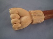 ANTIQUE SAILOR FIST CANE19th c
