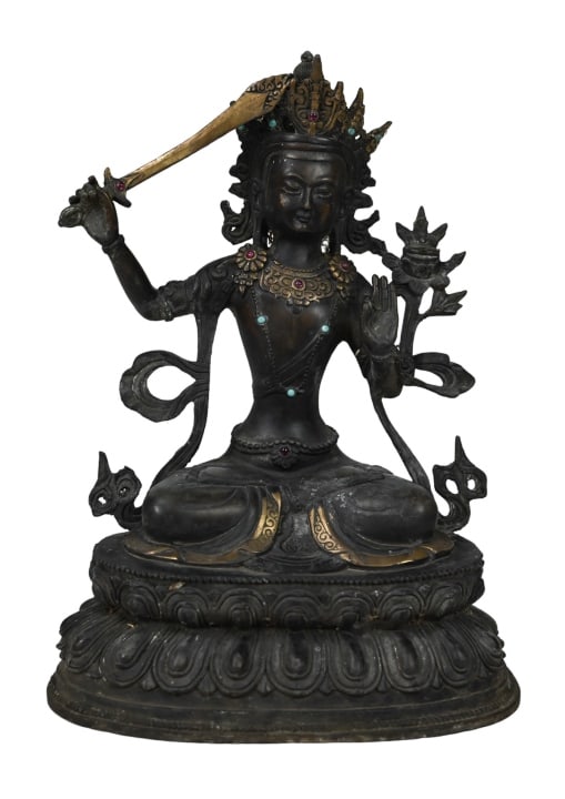 ANTIQUE SAKYAMUNI BUDDHA COPPER AND