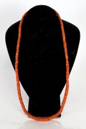 ANTIQUE SALMON CORAL NECKLACEA