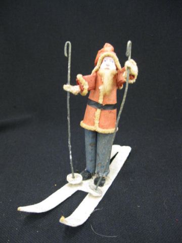 Antique Santa on Snow Skis 5''.