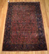 ANTIQUE SAROUK SCATTER RUG, 4'