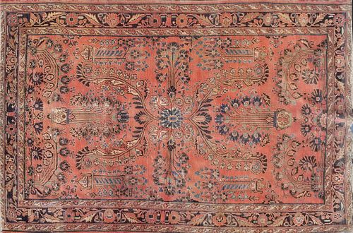 ANTIQUE SAROUK SCATTER RUGAntique