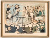 ANTIQUE SATIRICAL PRINT W/ENGL