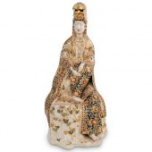 ANTIQUE SATSUMA GUANYINDESCRIP
