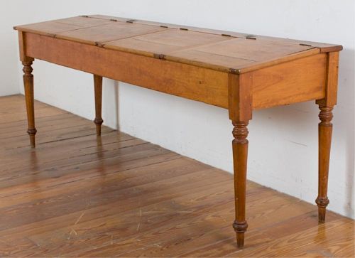 ANTIQUE SCHOOL DESK, 4-PERSON,