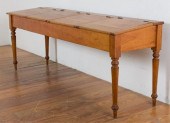 ANTIQUE SCHOOL DESK, 4-PERSON,