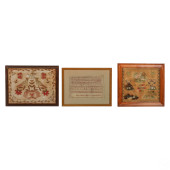 ANTIQUE SCHOOLGIRLS NEEDLEWORK