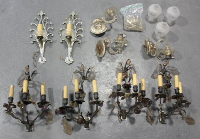 Antique Sconce Lot.Set of 4 wrought