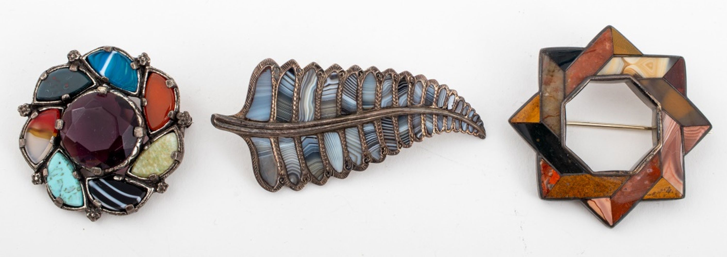 ANTIQUE SCOTTISH SILVER AGATE