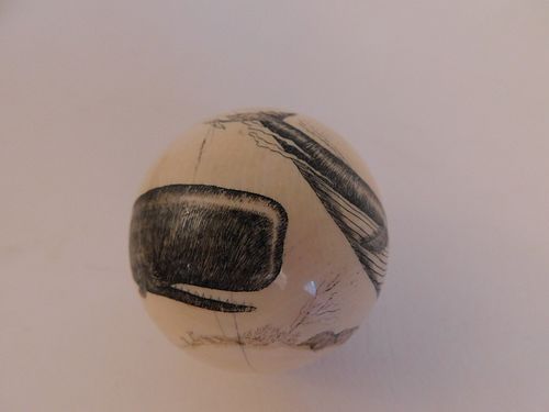 ANTIQUE SCRIMSHAW BILLIARD